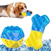 2 Packs Pet Teether Cooling Chew Toys Freezable Teething Toy for Puppies-Bone Ball