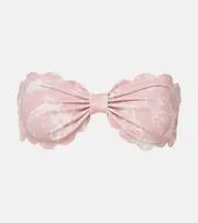 [Marysia] Marysia Antibes floral bandeau bikini top AU 12 pink