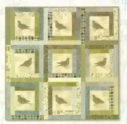 A Field Guide Wall Quilt Pattern Primitive Folk Art Rows of Birds
