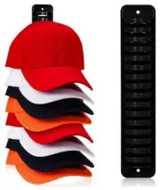 Hat Organizer for Baseball Caps, 1 Pack Hat Rack Adhesive Hat Hooks for Wall B6