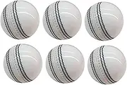 Cricket White Leather Balls Hand Stitched Club ODI T20Cricket Leather Ball (Set of 6) Rustic Vintage Home Decor Gifts