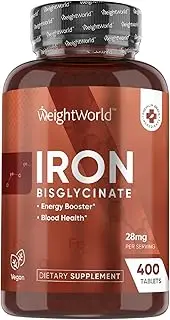 Iron Tablets 14mg - 365 Tablets (1 Year Supply) - Iron Health Support Supplement, For Immune System, Blood, Tiredness And Fatigue, Vegan & Keto Friendly High Strength Best Active Iron Pills
