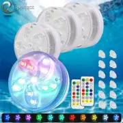 Swimming Pool Lights Magnet Underwater Pond RGB LED Bulb Lamp Vase Decor Remote