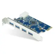 Astrotek AT-U3PCICARD 4 Ports USB 3.0 Hub PCIe PCI Express Add-on Card Adapter 5Gbps