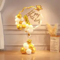 在飛比找momo購物網優惠-派對佈置周歲數字氣球花圈地飄1組(生日派對 求婚告白 寶寶周