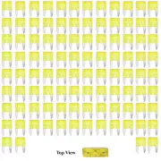 Spade Set Kit 20A Amp Motorcycle Automotive 100x Mini Blade Fuse APM ATM Plug