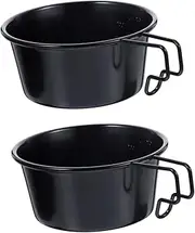 2pcs Stainless Steel Camping Bowl Outdoor Soup Cup Lightweight Durable Utensils for Picnics BBQ Hiking Easy to Clean Store