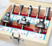 1/4" Woodworking Cutter Bits 9PC Tugsten Carbide Router Bit Set w/ Case