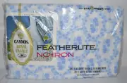Vintage Cannon Royal Family Featherlite No Iron Floral Full Flat Sheet