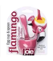 New Flamingo Egg Cup & Spoon - Pink