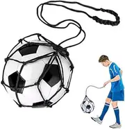 Football Kick Trainer, Solo Soccer Ball Return Trainer Net Fits Ball, Handshold Football Kick Throw Practice Training Aid, Football Skills Practice Equipment for Kids Adults