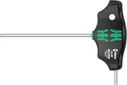 Wera 454 HF Hex-Plus T-Handle Hexagon Screwdriver, 3 mm Tip Size x 100 mm Blade Length