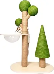 Cat Scratching Post, Cactus Cat Climbing Frame, 55.1IN Tall Scratch Post with Woven Sisal, Large Cat Scratcher Cute for Kitten Scratching Post
