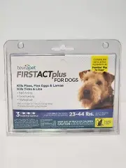 TevraPet First Act Plus for Dogs 23-44 lbs 3 Month Supply Flea & Tick