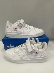 Size 11 Adidas Forum Low Women's Shoes Cloud White/Cloud White/Shock Pink G58001