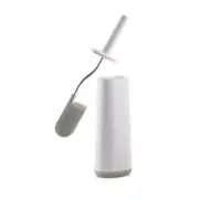 Flex Bathroom Toilet Cleaning Brush w/Holder/D Shaped Bristles WHT Joseph Joseph