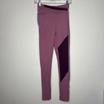 Gymshark Women’s Activewear Leggings Size Small Asymetric Dusty Pink Dark Ruby