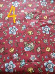 5 Yards Burgundy Print Home Decor Fabric By Waverly. 55" Wide.