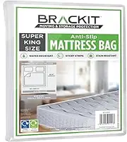 Super King Size Mattress Bag for Moving, Transportation and Storage - Self Adhesive - Waterproof - Easy Fit - Mattress Cover and Protector for Moving, Transport and Storage