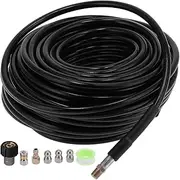 Pressure Washer Sewer Jetter Kit 5800 PSI Drain Hose, Flexible and Strong Drain Jetting Hose 100ft with Connector for Electric and Gas Pressure Washer