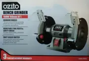 OZITO 150mm (6”) Bench Grinder 150W Induction Motor Adjustable Eye Safe Shields