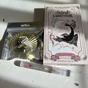 REVOLUTION THE SCHOOL FOR GOOD AND EVIL MAKEUP LOT EYESHADOW LIP GLOSS MIRROR