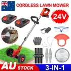 24V Whipper Snipper Mower Cordless Grass Trimmer Electric Lawn Cutter Brush Tool