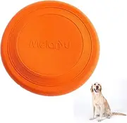 Ormromra Dog Flying Disc, Dog Frisbee Indestructible Frisby, Lightweight Interactive Dog Flying Disc, Rubber Floating Flying Disc, Orange Frisbee Dog Toy, Dog Training Toys