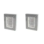6pc Unigift Trinity 10X15cm Photo Frame Grey And White