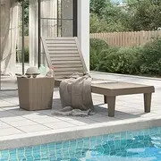 Sun Lounger, Outdoor Sun Lounge Patio Chaise Lounge Reclining Chair Recliner Chair Sun Lounger Light Brown 155x58x83 cm Polypropylene