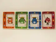 M&M Peanuts 4-Part Relish Tray Playing Cards Motif
