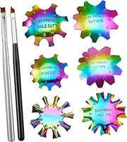 1 Set French Armor Template Nail Tools Nail Cluppers French Tip Stencils for Nails Nail Art Supplies Nail Trimmer Decoration Nail Decor Nail Gel Colorful Stainless Steel