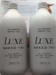 Naked Tan LUXE Spray Tan Solution 20 Minute Rapid Tan 2x 1 Litre Bottles NEW