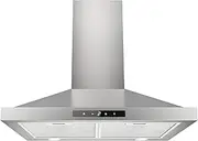 FIREGAS Chimney Cooker Hood 60 cm, 3 Fand Speeds, 335 m³/h,Touch controls,Recirculating & Ducting Extractor Hood Wall Mounted Range Hood 600mm Kitchen Extractor Fan - Stainless Steel