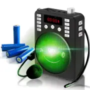 QFX BT-94 3" Rechargeable PA Speaker System +USB/SD/FM/LED +Headworn Mic