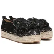 Sam Edelman Cabrera Black Sequin Platform Espadrille Women's Size 6 NIB