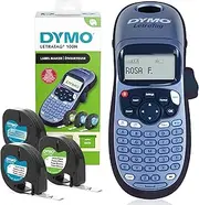 Dymo LetraTag LT-100H Label Maker Starter Kit | Handheld Label Printer Machine | with Plastic, Paper & Clear Label Tape | Ideal for Office or Home