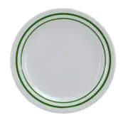 Yanco China PT-107 Pine Tree Green/Beige Melamine 9" dia. Dinner Plate - 2 Doz