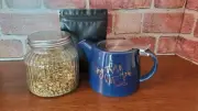 Pinky Up Glossy Blue Teapot and Built In Infuser With lid.