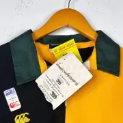 Canterbury Multicoloured Yellow Green Rugby Long Sleeve Mens Large NWT