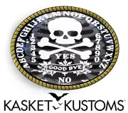 Ouija Board Belt Buckle - Skull & Crossbones Halloween Occult Buckle - 44