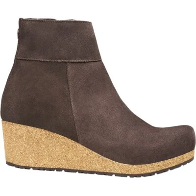 Papillio Birkenstock Ebba Suede Leather Wedge Ankle Boots Roast US 10 ER 41 NEW