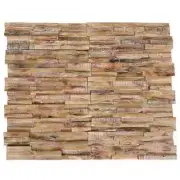 NNEVL 3D Wall Cladding Panels 10 pcs 1.01 m² Solid Teak Wood