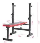 Topko Weight Bench Press Multi-Station Fitness Weights Squat Rack Incline Red