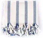 Striped Turkish Beach Towel (Dark Blue)