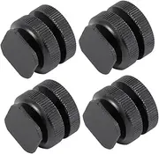 Holibanna 4Pcs Aluminum Alloy Cold Shoe Mount Adapter for Tripod Dual Design with Screw Compatible with Camera Accessories Durable Hot Shoe Mount for Professional Use
