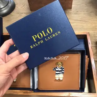 台灣現貨 正品 POLO RALPH LAUREN POLO 小熊 短夾 皮夾 刺繡鑰匙圈 卡夾 真皮短夾 附品牌禮物盒