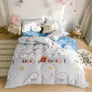 3D Bear Rabbit Sun NAO7140 Bed Pillowcases Quilt Duvet Cover Set Queen King Fay