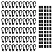 60Pcs Shock Bungee Cord Hook Karabiner Cord Black for 5mm Bungee Straps