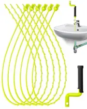 30in Drain Clog Remover 6 Pack Snake Cleaning Tools Kitchen Bathroom Toilet